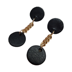 AROS DE CUERO CIRCULO 18K (AR1054) - comprar online