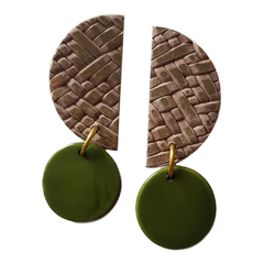 AROS DE CUERO & RESINA UMA (AR1037) - comprar online