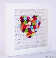 cuadro corazon con flores moraveron deco home all you need is love