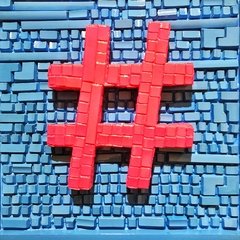 Hashtag celeste y rosa - comprar online