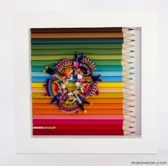cuadro con lapices home love deco cholitos moraveron