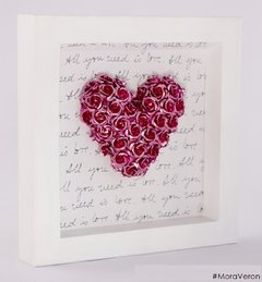 cuadro corazon con flores moraveron deco home all you need is love