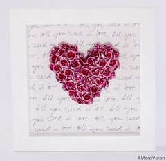 cuadro corazon con flores moraveron deco home all you need is love