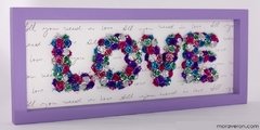 cuadro love con flores all you need is love amor deco moraveron palermo