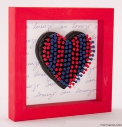 cuadro corazon clavitos san lorenzo palermo moraveron deco home regalos futbol