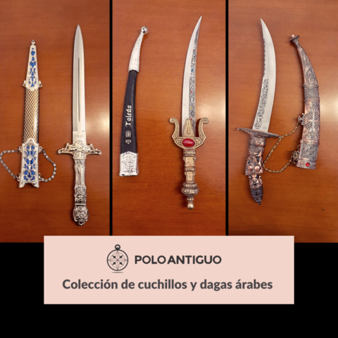conjunto de cuchillos arabes y cuchillos tacticos de caza - Polo Antiguo - Antigüedades en Argentina