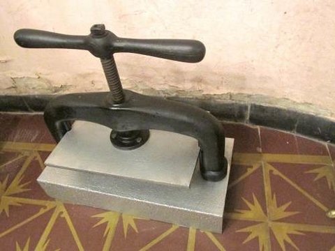 Antigua Prensa De Imprenta Copiadora Funcionando - Polo Antiguo - Antigüedades en Argentina