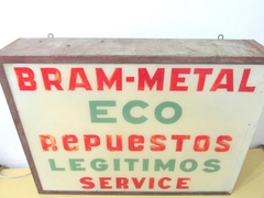 Antiguo Cartel De Bram-metal Eco Con Luz - comprar online