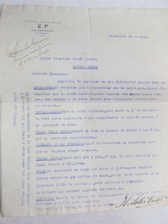 Documentos Antiguos de Estancia. Fojas y recibos de Antonio Piñero 1918
