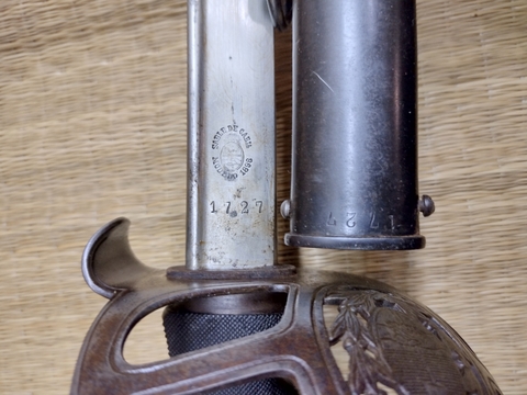 Antiguo Sable 1898 De Granaderos Solingen Triple Numeracion Original