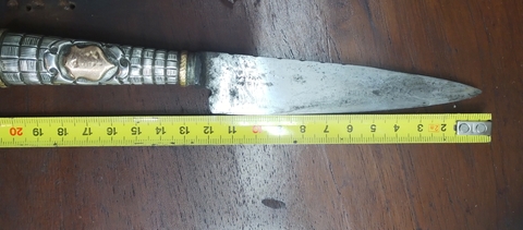 Cuchillo Verijero de Plata 800 y Oro CIRCA 1980 - Polo Antiguo - Antigüedades en Argentina