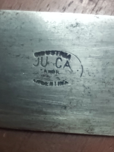 Importante Cuchillode alpaca y Oro JUCA 39 cm! - Polo Antiguo - Antigüedades en Argentina