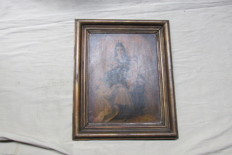 Cuadro de virgen Europea CIRCA 1930 Oleo sobre tabla