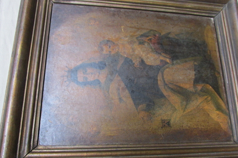 Imagen de Cuadro de virgen Europea CIRCA 1930 Oleo sobre tabla