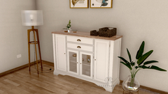 Mueble Bahiut Aparador Vajillero Estilo Campo Living 160 Cm - tienda online