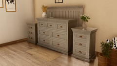 Juego dormitorio - Comoda Restoration 140 cm + Mesas de Luz + Respaldo sommier (140 cm) - tienda online