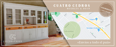 Modular Vajillero Vitrina Organizador Vintage 90 CM - tienda online