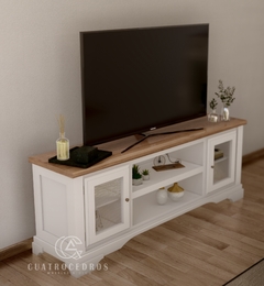 Rack Mesa Tv Lcd Modelo Vintage - Bajo Lcd Con Puertas - comprar online