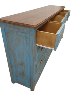 Comoda Rustica Cajonera 180 Cm- 16 Cajones Vintage - Cuatro Cedros
