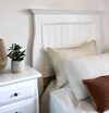 Respaldo Cama Sommier Madera Lustrada 1 Cuerpo
