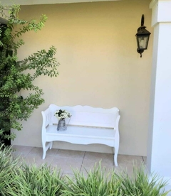 Banco Vintage 2 Cuerpos C/ Respaldo - Provenzal - Jardín Exterior - tienda online