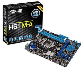 Placa-Mãe Asus Core i7/i5/i3 DDR3 1155 Aud/LAN/Vid (H61M A)