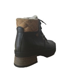 Cuero Negro Abrigo - tienda online