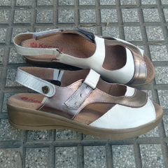 Cuero Blanco/Peltre. Plantilla Anatómica - comprar online