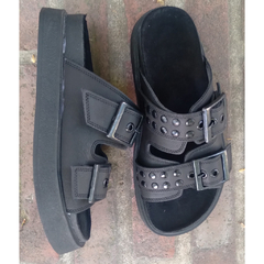 Negro Dos Tiras Tachas - comprar online