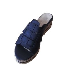Cuero Negro Trenzado - Calzados Onnik