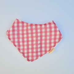 Babero BANDANA cuadrille rosa - comprar online