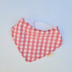 Babero BANDANA cuadrille rosa