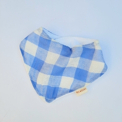 Babero BANDANA cuadrille azul - comprar online