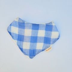 Babero BANDANA cuadrille azul