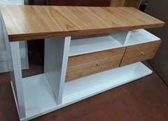 RACK BAJO LCD LUSTRADO - MUEBLES SANTA MARIA
