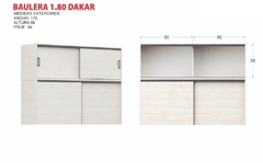 Placard con Baulera DAKAR 2 Puertas Corredizas 1,80 - tienda online