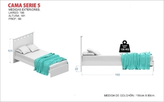 Cama 1 Plaza Serie 5 - comprar online