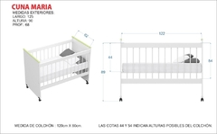 Cuna Maria 125 × 68 × 90 cm - MOSCONI (Exclusivo Online) - comprar online