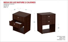 Mesa de Luz Nature 2 Cajones en internet