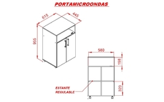 Porta Microondas con rueditas en internet