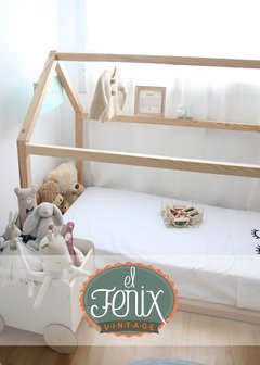 Cama Casita método Montessori Tatami en madera maciza de guatambú laqueada en internet