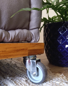 Sillón esquinero modular tatami con Bases Sendai con respaldo