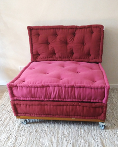 Sillón esquinero modular tatami con Bases Sendai con respaldo - FENIX manufactura de muebles