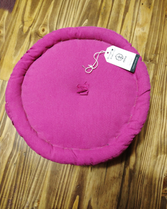 Almohadón tatami redondo puff en panamá artesanal sustentable rehutilizable con manija - tienda online
