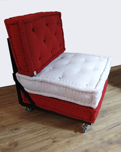 Sillón esquinero modular tatami con Bases Sendai con respaldo