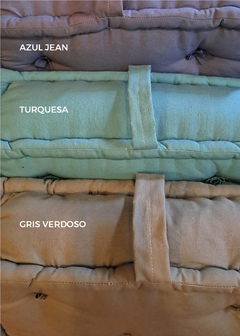 PROMO 2X1 Almohadón de piso tatami cuadrado puff artesanal sustentable en colores de stock - comprar online