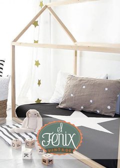 Cama Casita método Montessori Tatami en madera maciza de guatambú laqueada - tienda online