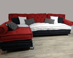 Sillón esquinero modular tatami con Bases Sendai con respaldo