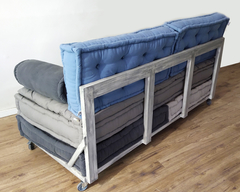 Sillón esquinero modular tatami con Bases Sendai con respaldo - FENIX manufactura de muebles