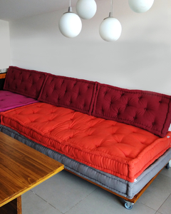 Sillón esquinero modular tatami con Bases Sendai con respaldo - FENIX manufactura de muebles